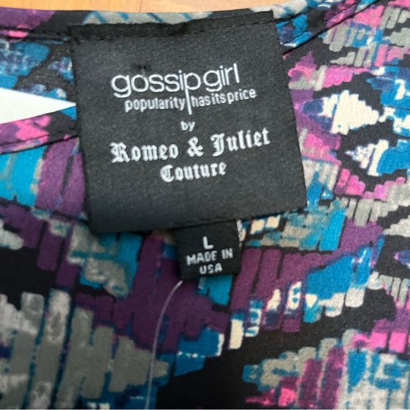 Gossip Girl x Romeo & Juliet Couture Long Sleeve Open Arm Dress Size Large NWT - Picture 4 of 11